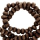 Wooden beads round 4mm Coffee brown